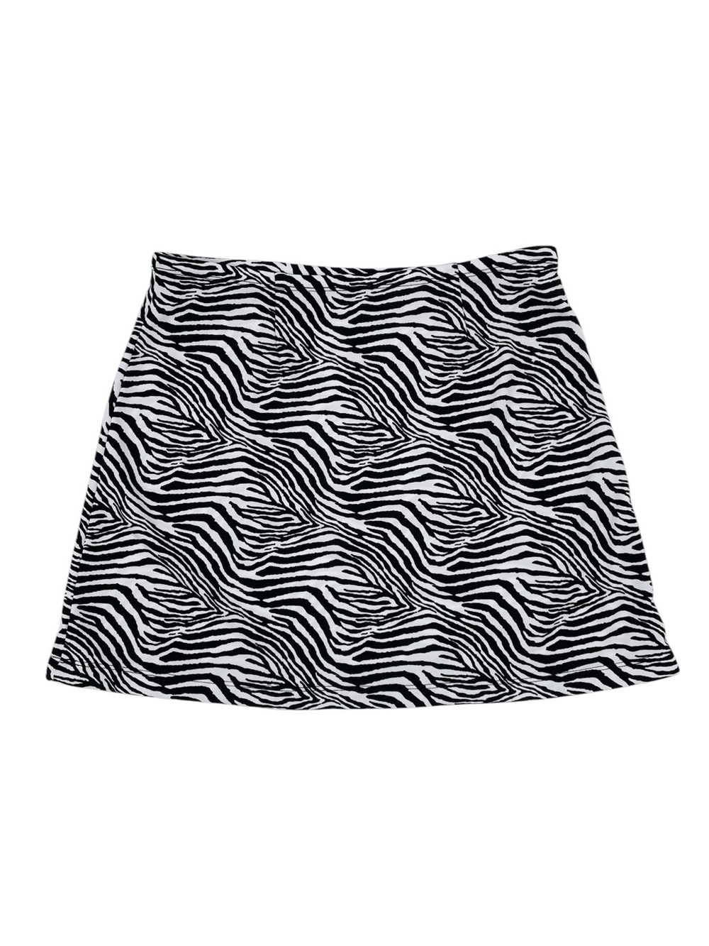 Vintage Y2K Express Mini Skirt Zebra Animal Print Size Small Rave Going Out
